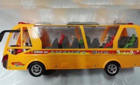 Kids Red / Yellow Electric City Bus Toy