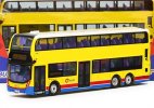 Yellow 1:120 Diecast ADL Enviro 500 MMC Double Decker Bus Model
