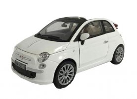 1:24 Scale White Motorama Diecast FIAT 500 Model