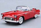 1:18 Red / White MotorMax Diecast 1956 Ford Thunderbird Model