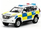 Yellow 1:43 Police Diecast 2015 Toyota Land Cruiser Prado Model