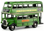 Green / Red 11 Inch NO.52 Retro London Double Decker Bus Model