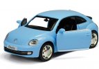 Kids 1:36 Scale White / Blue / Red Diecast VW Beetle Toy