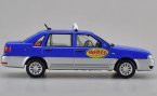 1:43 Scale Blue Diecast VW Santana Vista ShangHai Taxi Model