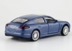 White / Blue 1:43 Scale Kids Diecast Porsche Panamera S Toy