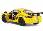 Yellow / Blue Kids 1:32 Scale Diecast Porsche Cayman Toy