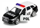 1:36 Scale Black Kids Diecast Audi RS6 Avant Police Car Toy