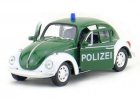 1:36 Scale Green Kids Welly Police Diecast VW Beetle Toy