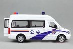 1:32 Scale Kids White Iveco Police Theme Bus Toy