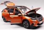 Orange 1:18 Scale Diecast 2020 Peugeot 2008 SUV Model