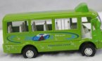 1:50 Scale White / Green / Yellow Kids City Bus Toy