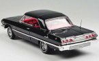 Black 1:18 Scale Welly Diecast 1963 Chevrolet Impala Model