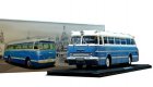 White-Blue 1:43 Scale Die-Cast IKARUS 55 Bus Model