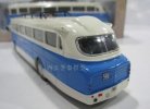 1:72 Scale Blue-White Die-Cast Ikarus 66 Bus Model