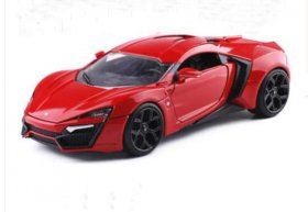 Red 1:24 Scale JADA Diecast Lykan Hypersport Model