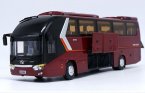 Wine Red / Blue 1:38 Scale Die-Cast King Long Bus Model