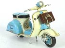 Blue-White Vintage 1:8 Scale Tinplate 1965 Vespa Scooter Model