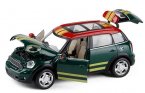 Kids 1:28 Scale White /Green Diecast Mini Cooper Countryman Toy