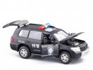 1:32 Scale Black Kids Police Diecast Toyota Land Cruiser Toy