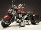 Wine Red Tinplate Handmade Medium Scale Harley Davidson