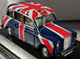 Blue 1:76 Scale Oxford London Taxi Diecast Austin Car Model