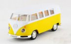 Pull-Back Kids Red / Yellow / Green Diecast VW Bus Toy