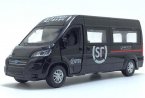 Black Kids S.F. Express Diecast Ford Transit Van Bus Toy