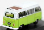 White-Green Mini Scale Oxford VW Bay Window Camper Bus Model