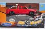 Red / White 1:24 Welly Big Wheels Die-cast Dodge RAM 1500 Model