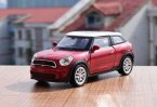 Kids 1:36 Red / Brown Welly Diecast Mini Cooper Paceman Toy