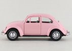 Kids 1:36 Scale Yellow / Pink Diecast 1967 VW Beetle Toy