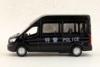 Kids 1:42 Scale Black Diecast Ford Transit Police Van Toy