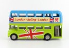 1:50 Scale Orange / Blue Diecast London Double Decker Bus Toy