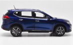 White / Blue 1:18 Scale Diecast 2018 Nissan X-Trail SUV Model