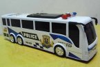 Kids Large Scale White Police Theme Bus Toy