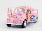 Yellow / Creamy White / Pink 1:32 Scale Diecast VW Beetle Toy
