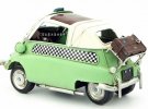 Green Retro 1:10 Scale Tinplate 1957 BMW Isetta Taxi Model