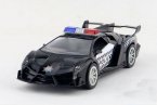 Police 1:32 Black / Blue / Red Diecast Lamborghini Veneno Toy