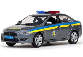 Gray 1:43 Scale Ukraine Police Diecast Mitsubishi Lancer Model