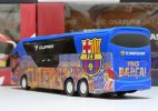 Blue Barcelona F.C. Painting Kids Diecast Coach Bus Toy