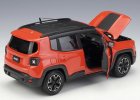 1:24 Scale White / Yellow/ Red Welly Diecast Jeep Renegade Model