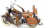 Brown Vintage 1:6 Scale Tinplate 1943 Indian Motorcycle Model