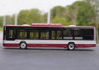 1:43 Scale Red Beijing NO.671 Diecast Foton AUV City Bus Model