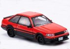 Red 1:64 Scale Diecast Toyota Corolla Levin AE86 Model