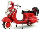 Tinplate 1:8 Scale Red / Blue Retro 1959 Vespa Scooter Model