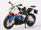 White-Blue 1:12 Scale MaiSto Assembly Diecast 2010 BMW S1000RR