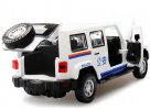 White / Black Police Kids 1:32 Diecast Jeep Wrangler Toy
