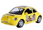 Yellow 1:24 Scale MaiSto Diecast VW New Beetle Model