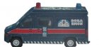 Kids Mini Scale Deep Blue Police Theme Doraemon Bus Toy