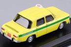 Yellow 1:43 Scale Diecast 1970 Renault 8 Taxi Model